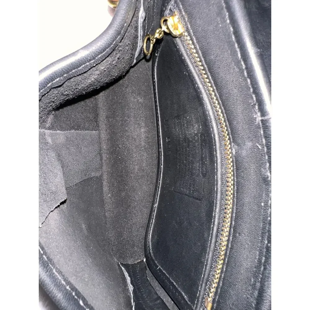 Coach 90s Vintage Equestrian Small Flap Bag 9801 Black